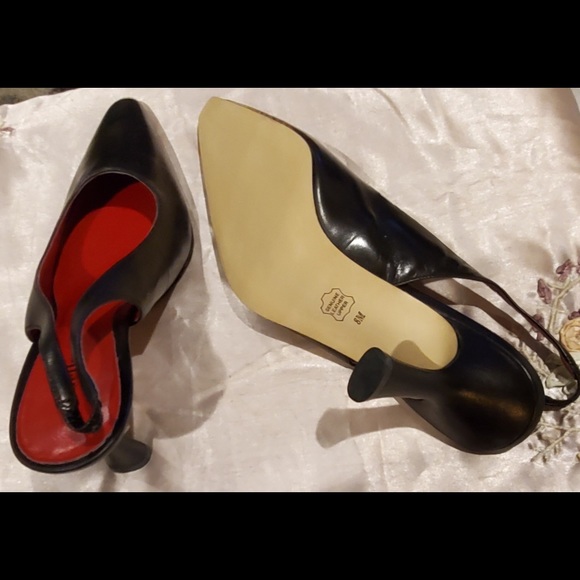 VINTAGE GOLD or BLACK SLING BACK GELLER II Collection 8M - Picture 14 of 15